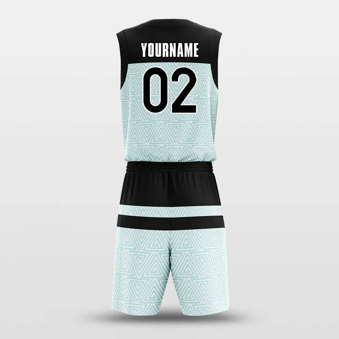 Green Triangle - Customized Basketball Jersey Set Sublimated