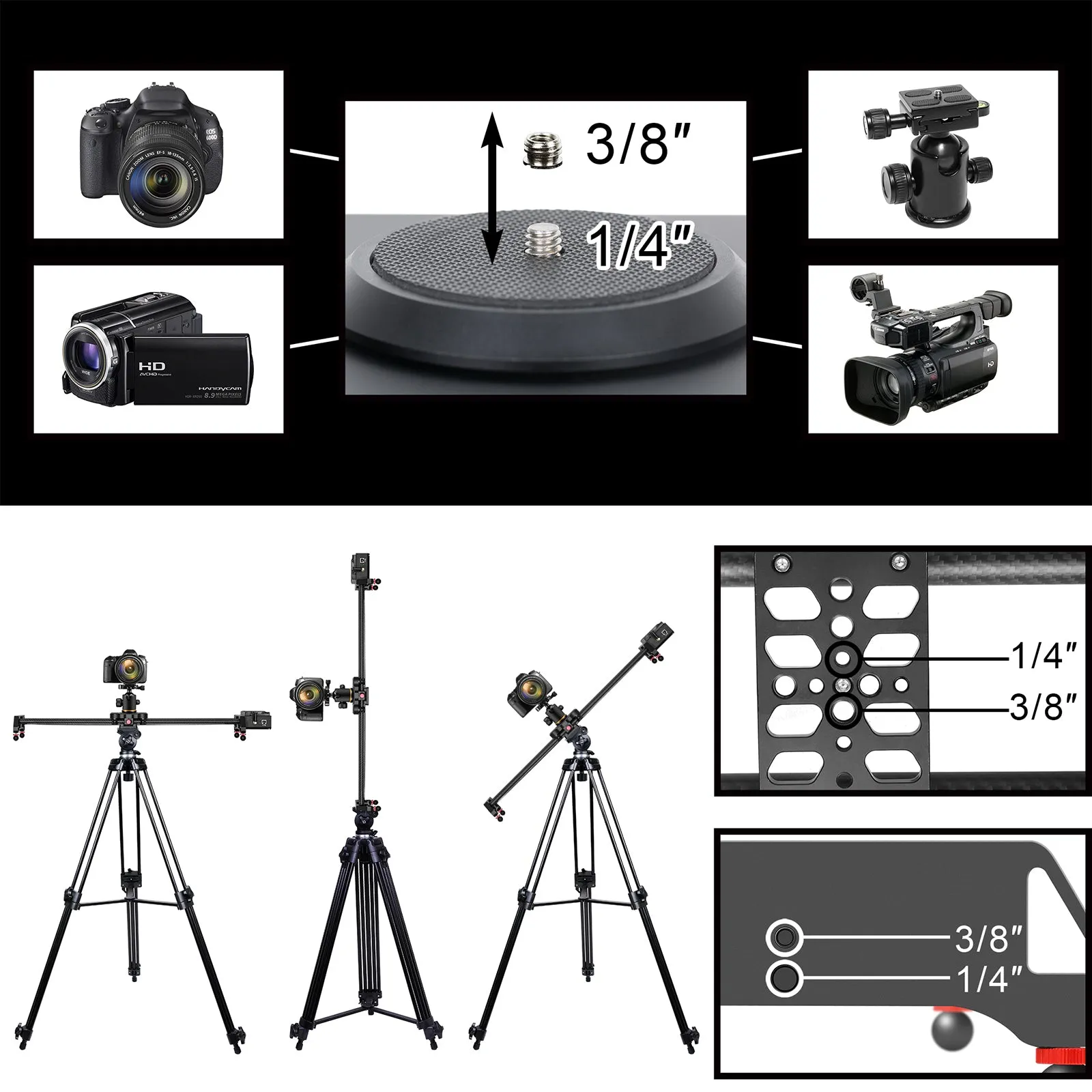 GVM GT-80WD Wireless Carbon Fiber Motorized Camera Slider