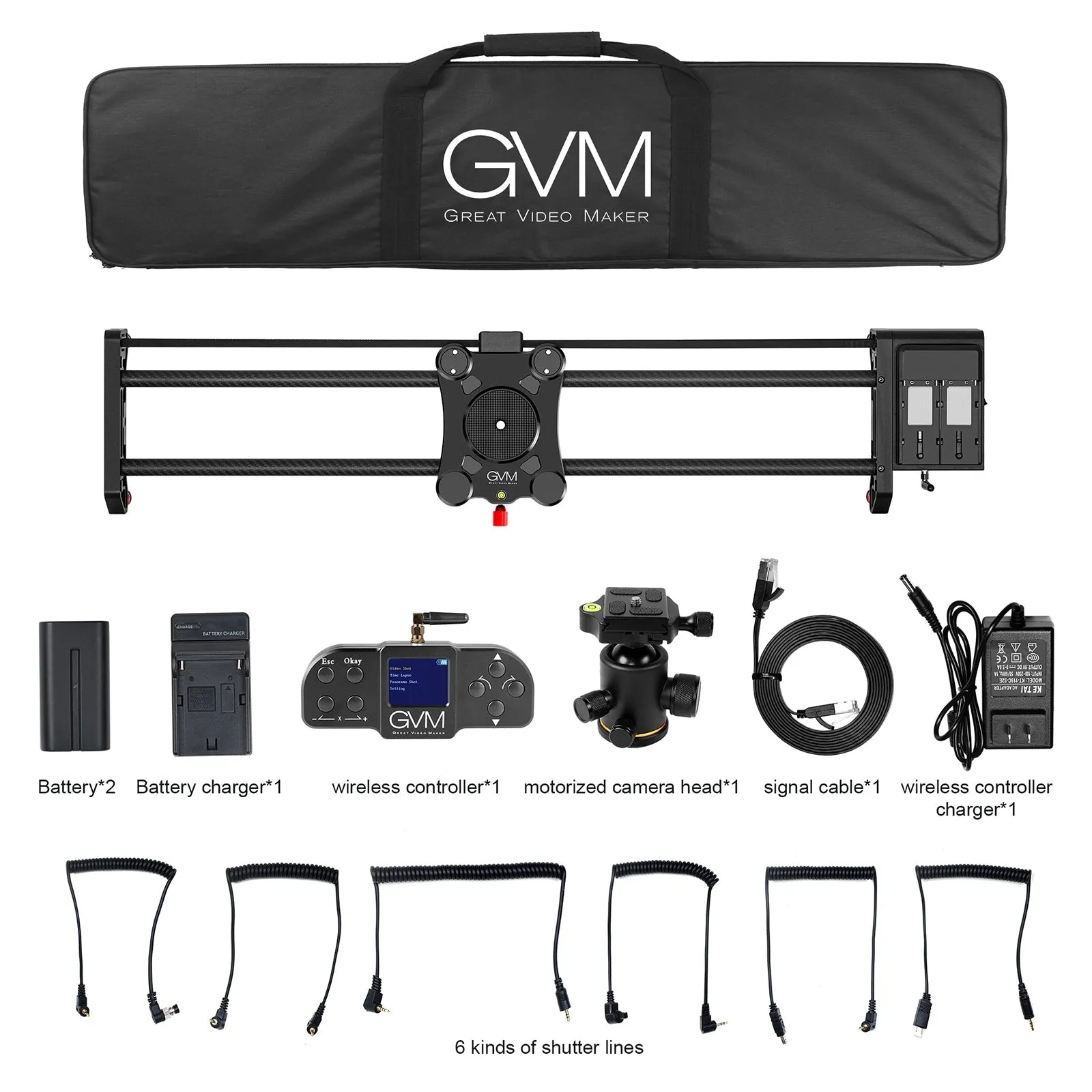 GVM GT-80WD Wireless Carbon Fiber Motorized Camera Slider