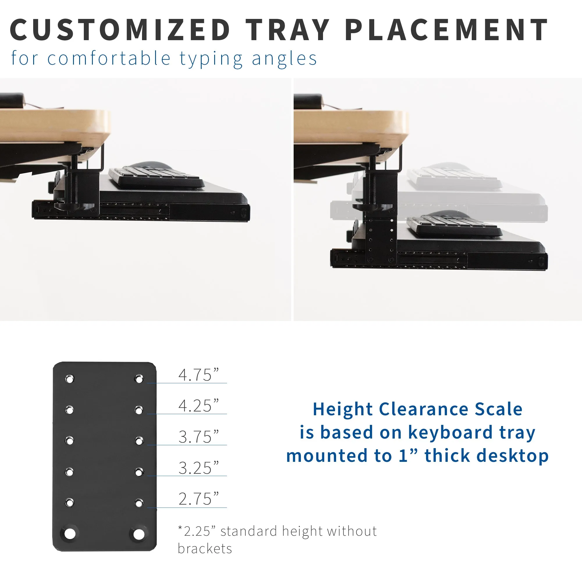 Height Adjustment Kit for Keyboard Tray