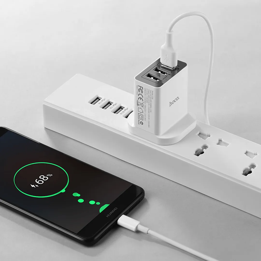 HOCO QC 3.0 3 Port Fast Charging Adapter