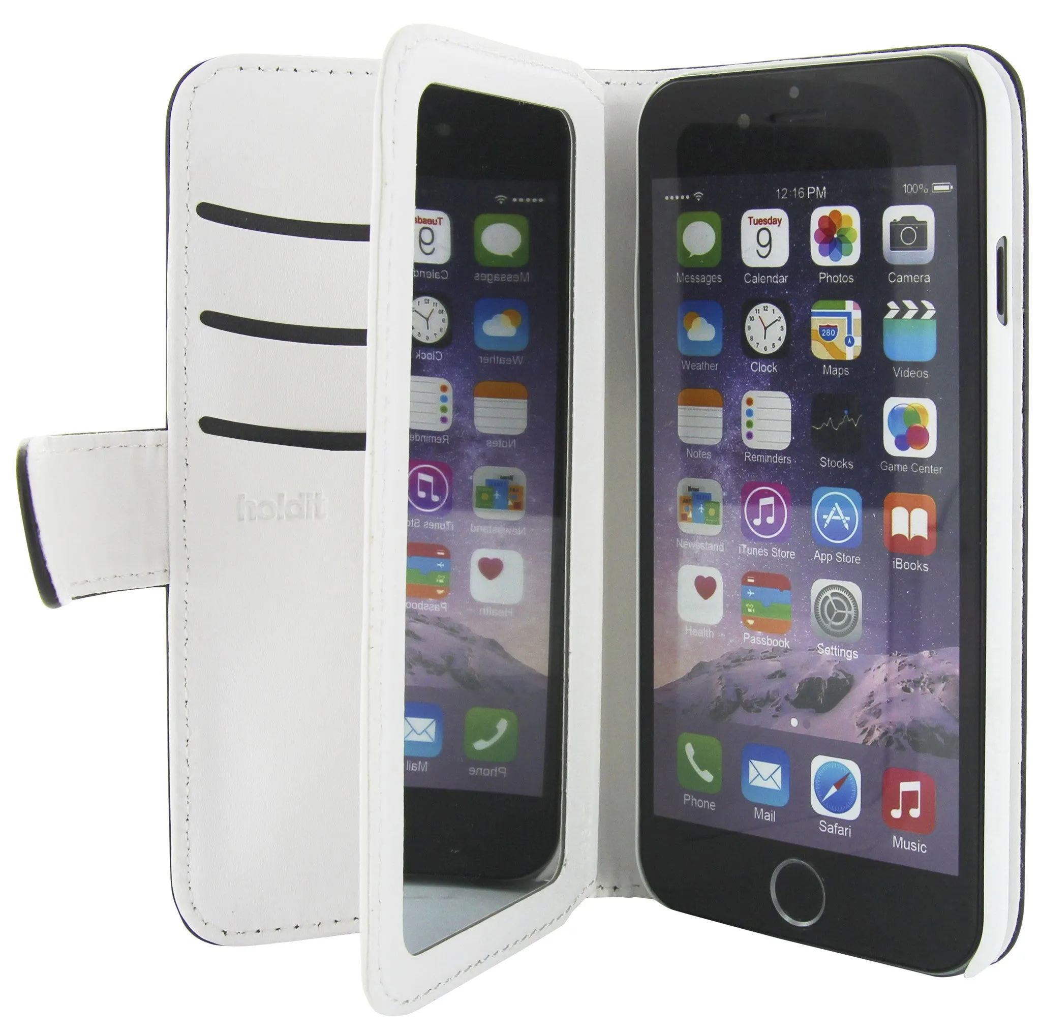 Holdit Wallet Case Mirror for iPhone 6/6S (6 Card Pockets)