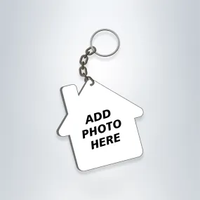 Home Shape Mdf Key Chain