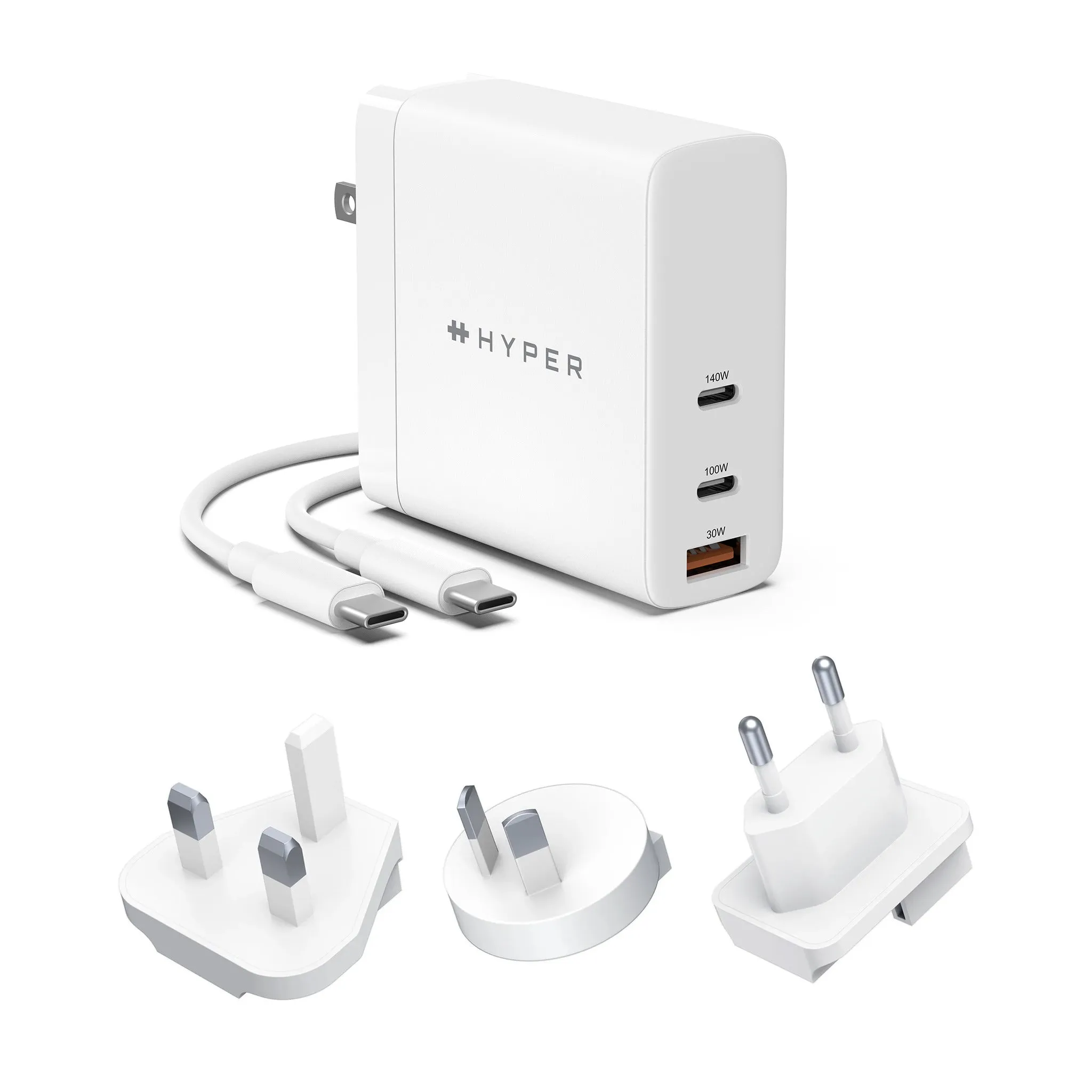 HyperJuice 140W Charger with Travel Adapters