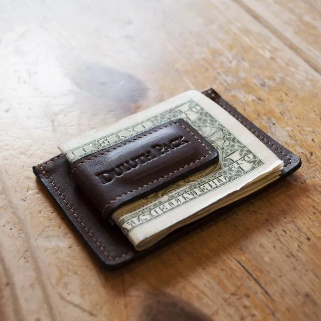 ID Window Money Clip Made in USA HEN-0014-BRN