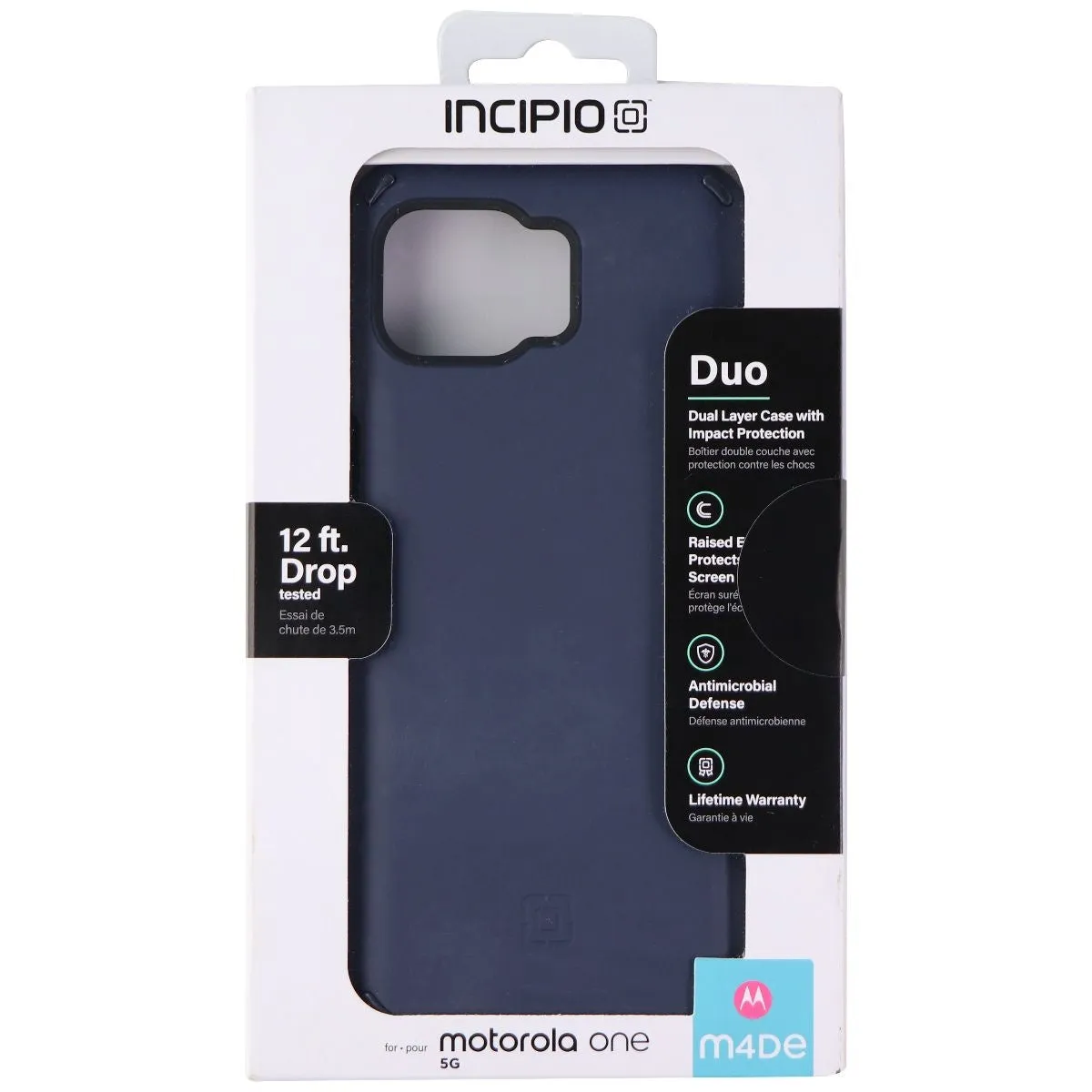 Incipio Duo Series Dual Layer Case for Motorola One 5G - Indigo Blue