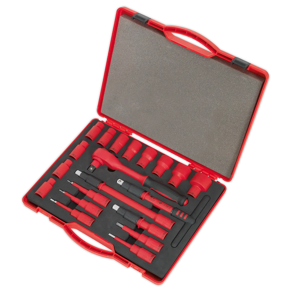 Insulated Socket Set 20pc 1/2"Sq Drive 6pt WallDrive¨ VDE Approved