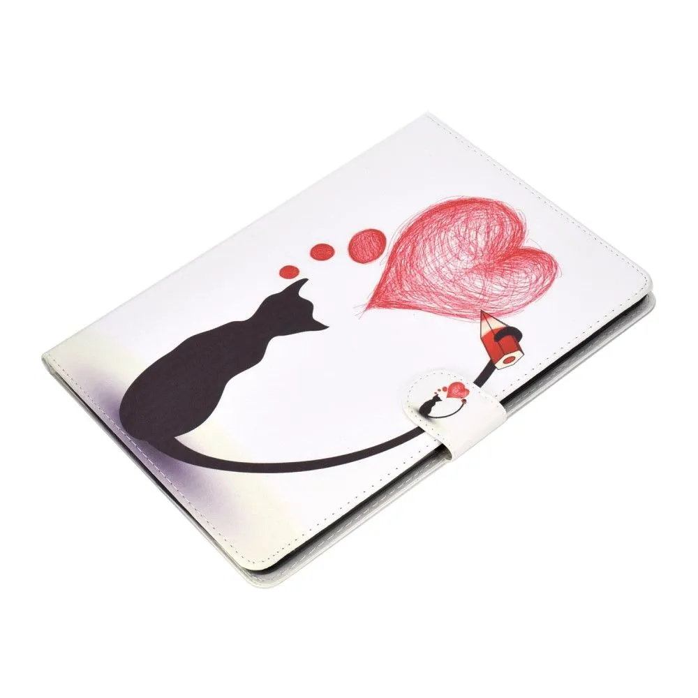 iPad 10.2 (2021) / Air (2019) cool pattern leather flip case - Cat