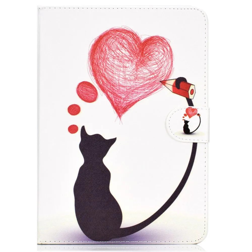 iPad 10.2 (2021) / Air (2019) cool pattern leather flip case - Cat