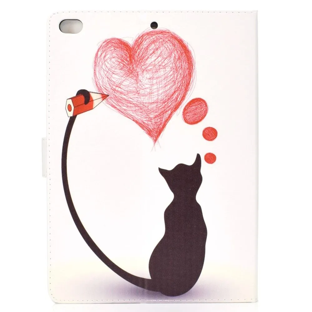 iPad 10.2 (2021) / Air (2019) cool pattern leather flip case - Cat