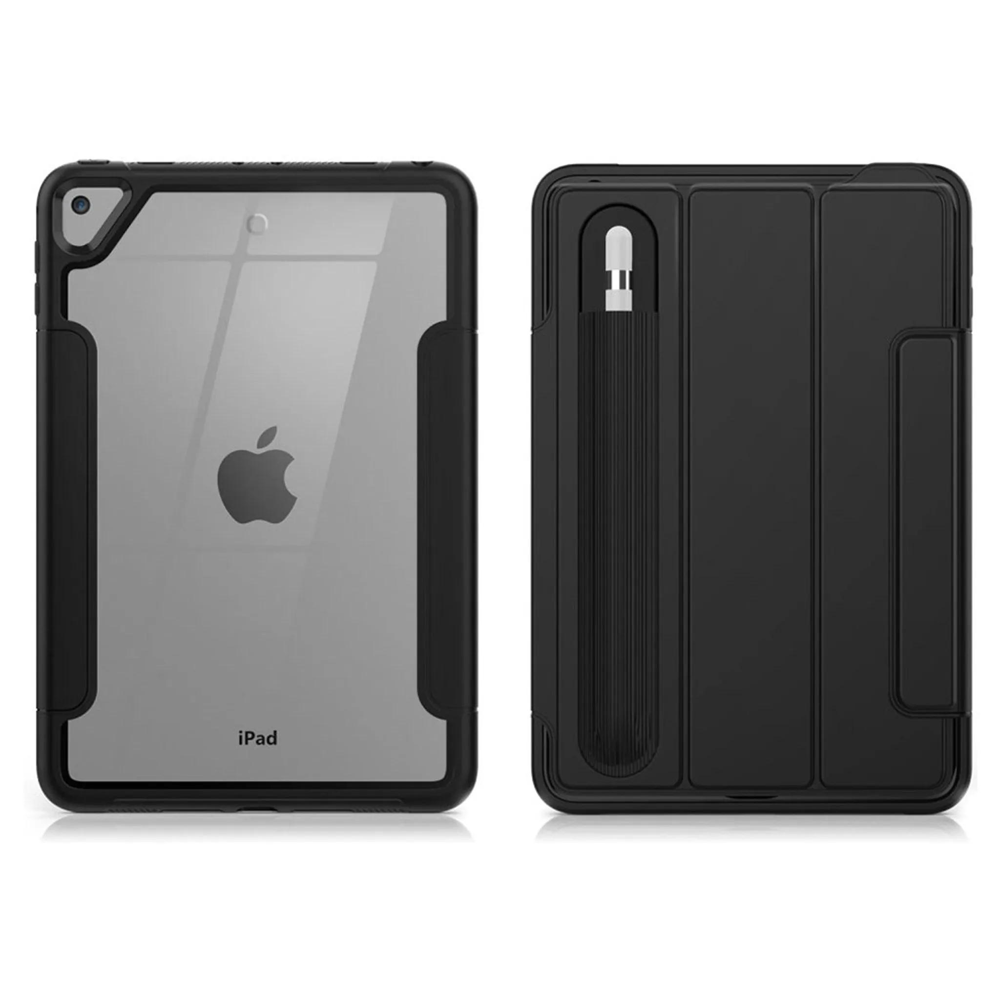 iPad Mini (2019) elegant tri-fold case - All Black