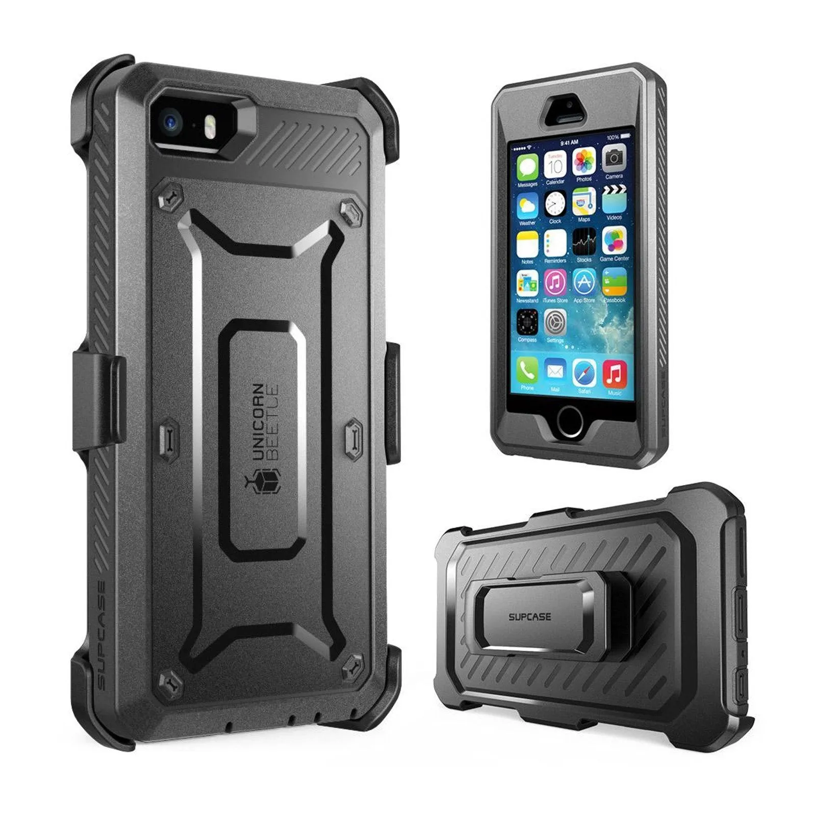 iPhone 5 Unicorn Beetle PRO Rugged Holster Case-Black