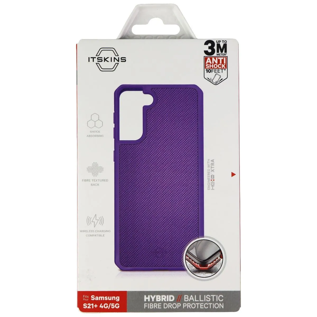 ITSKINS Hybrid Ballistic Case for Samsung Galaxy (S21 ) 5G - Purple