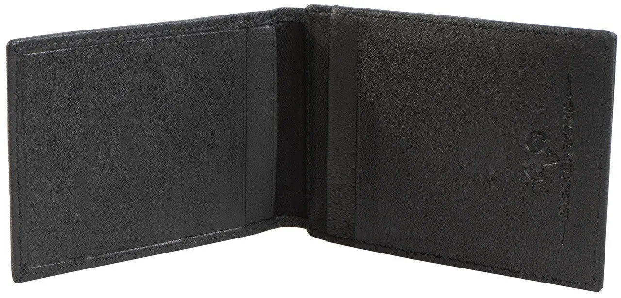 Jack Abrahams Bi-Fold RFID ID Magnetic Money Clip Holder Wallet