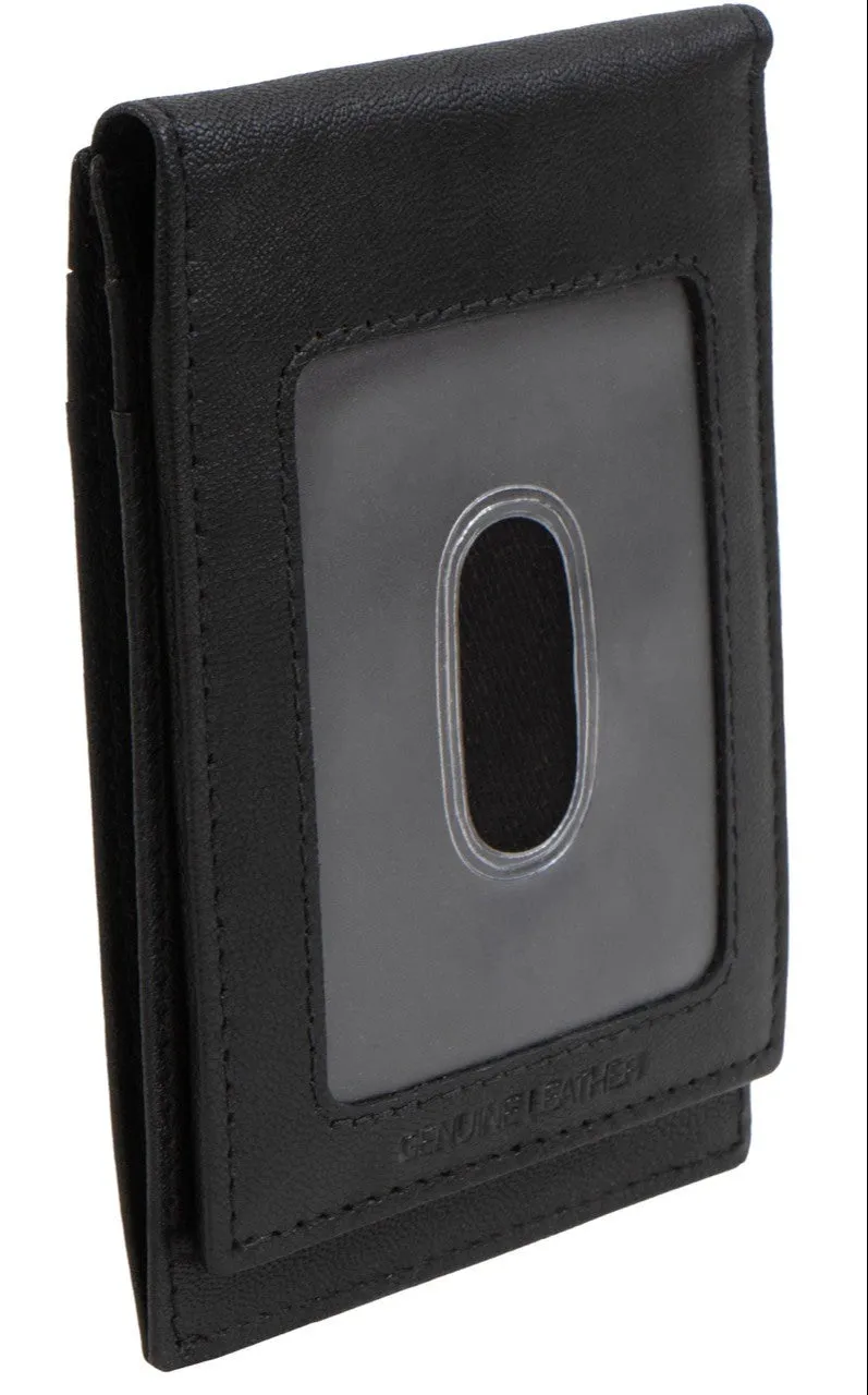 Jack Abrahams Bi-Fold RFID ID Magnetic Money Clip Holder Wallet