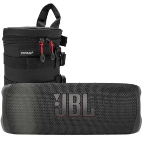 JBL Flip 6 Portable Waterproof Bluetooth Speaker (Black)  8 Inches Case