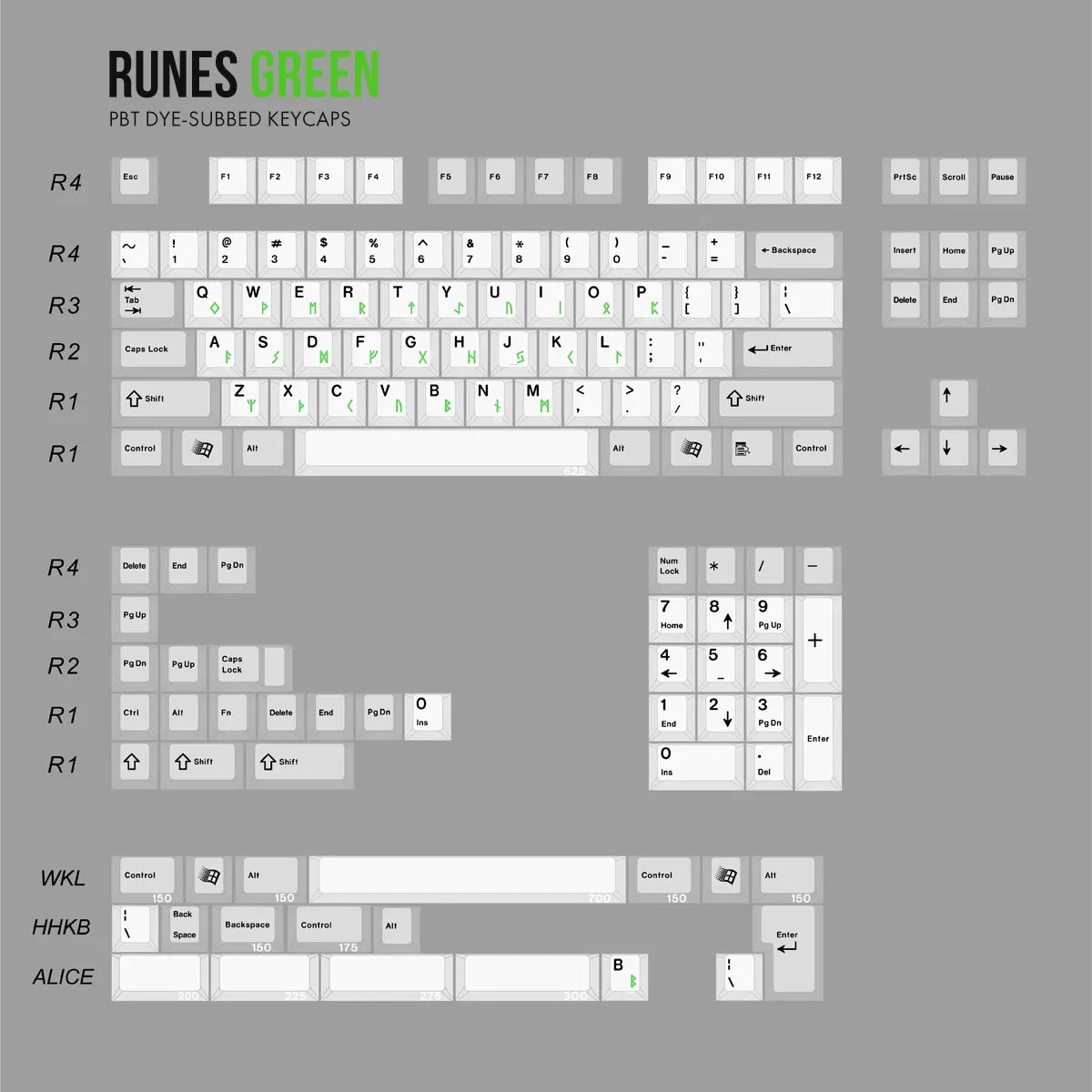 JC Studio Runes Keycap Set Dye-Sub PBT