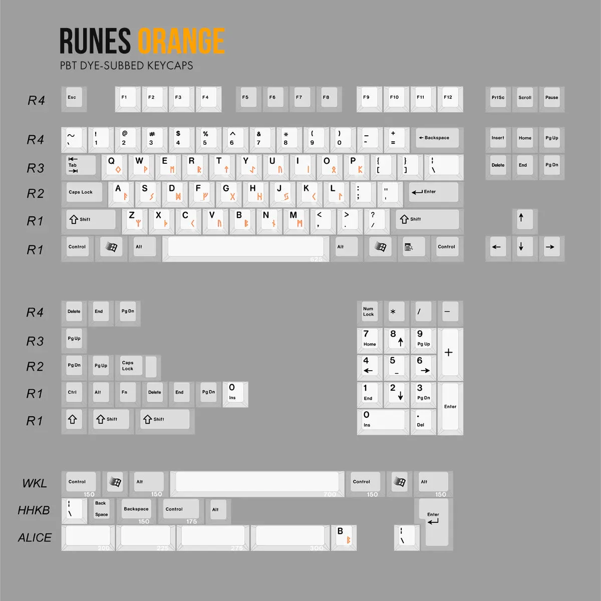 JC Studio Runes Keycap Set Dye-Sub PBT