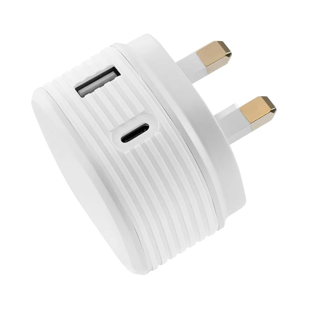 Juice Dual USB-C USB-A Charger 30w Power Delivery For iPhone 12 & Android Smartphones