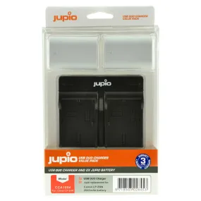 Jupio 2x Batteries 2040mAh & USB Dual Charger Kit For Canon LP-E6N Ultra