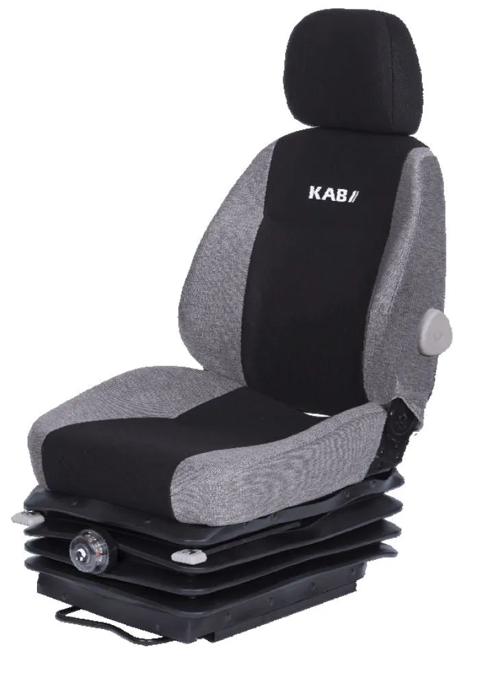 KAB 515-002-41 Off Road Suspension Seat - Black & Silver Cloth