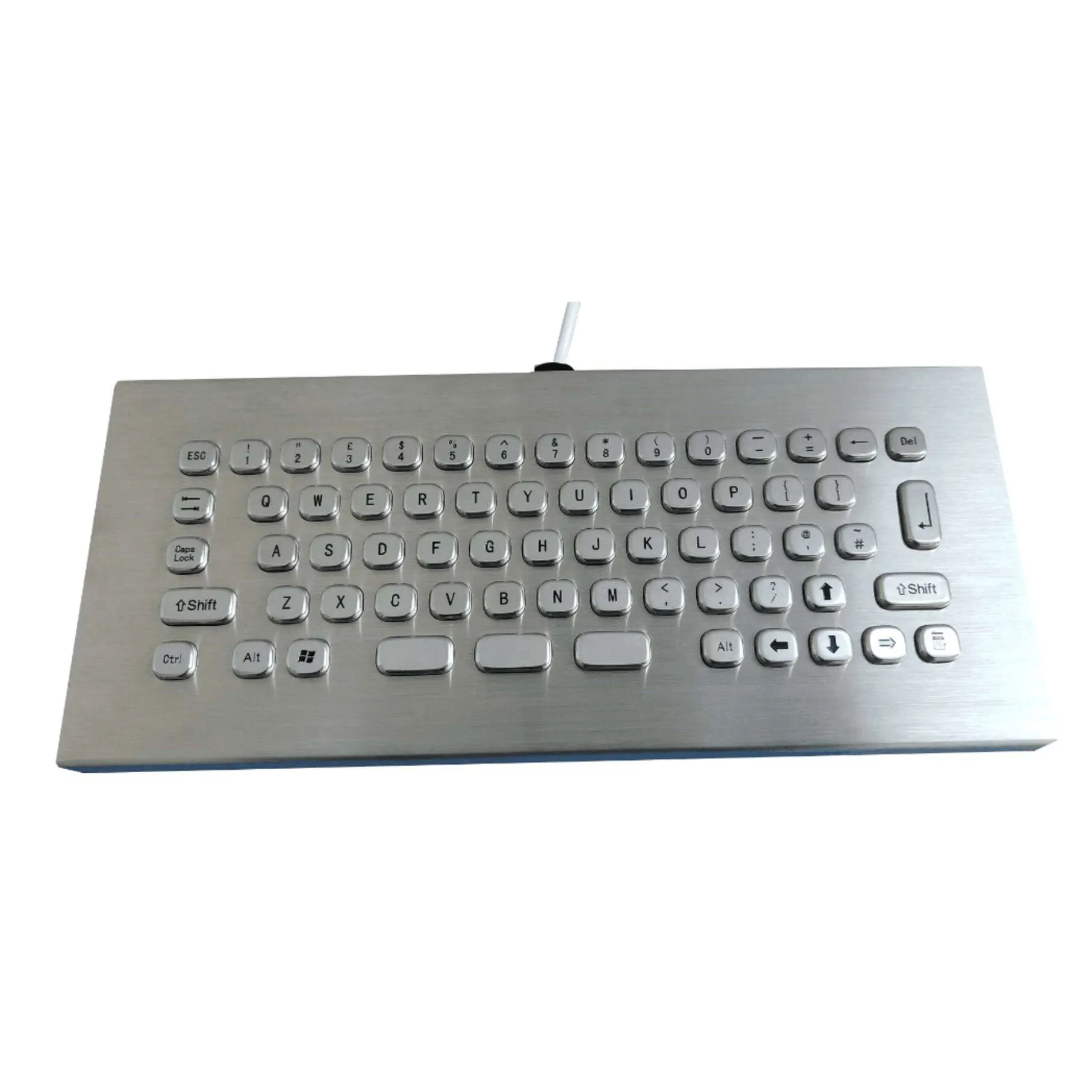 KBS-PC-MINI-DESK Compact Desktop Stainless Steel Keyboard