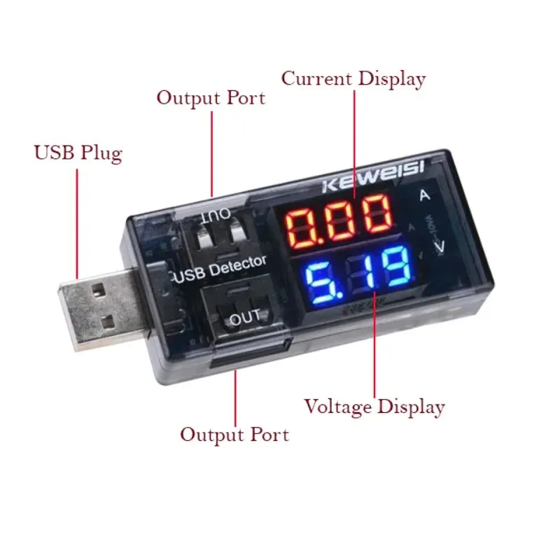 KEWEISI KWS-10VA Dual USB Tester: Check if your device or charger is working correctly