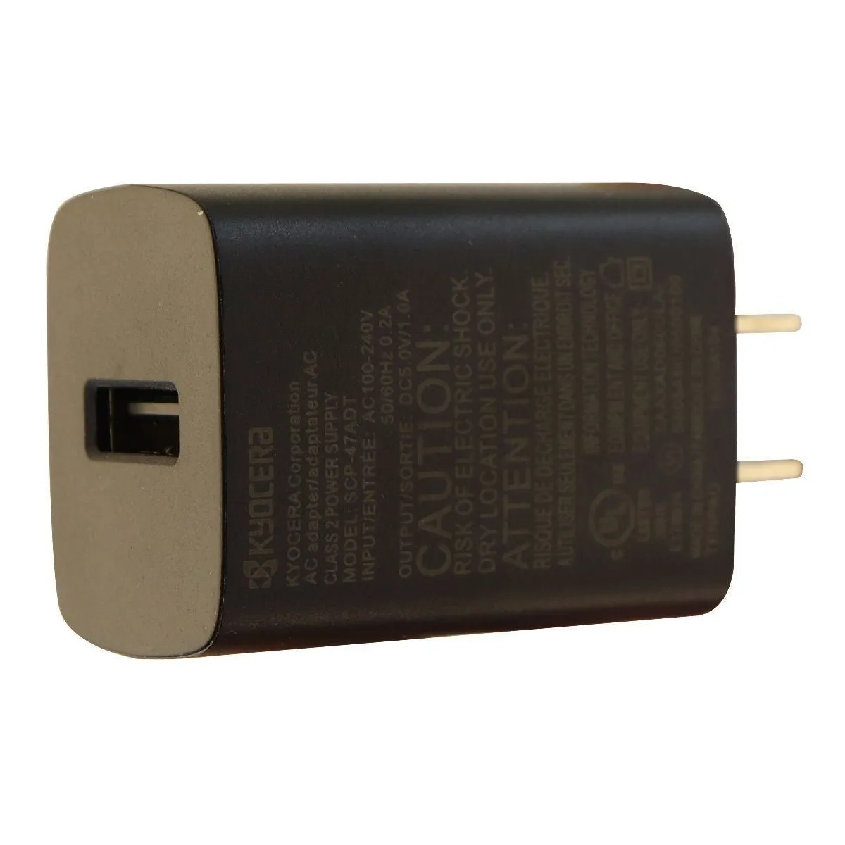 Kyocera 5V - 1A Wall Charger Single USB Port Charging Adapter SCP-47ADT Black