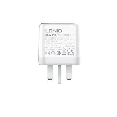 LDINO MFI 35W DUAL USB-C WALL CHARGER | 700280