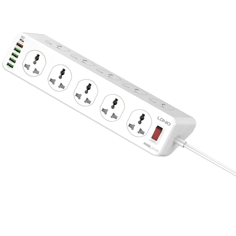 Ldnio SC10610 30W 6-Port USB Charger Power Strip - White | 691199