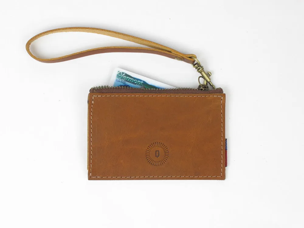 Leather Card Case - Zip Wristlet