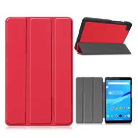 Lenovo Tab M7 litchi leather flip case - Red