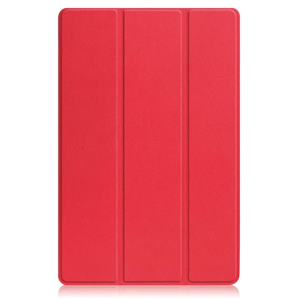 Lenovo Tab P12 Pro tri-fold leather flip case - Red