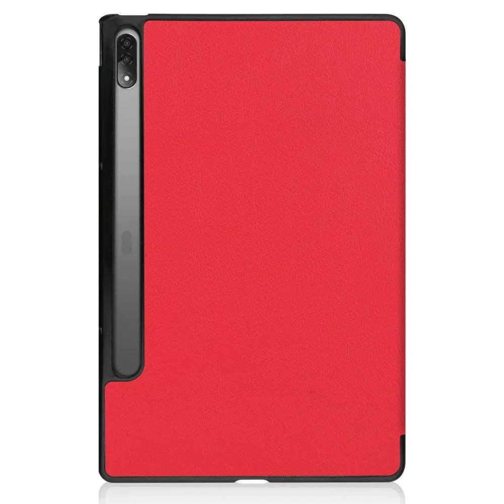 Lenovo Tab P12 Pro tri-fold leather flip case - Red