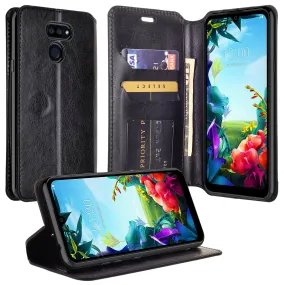 LG Harmony 4 Case, LG K40S Wallet Case, Pu Leather Wallet Case [Kickstand] with ID & Credit Card Slots for Harmony 4 - Black