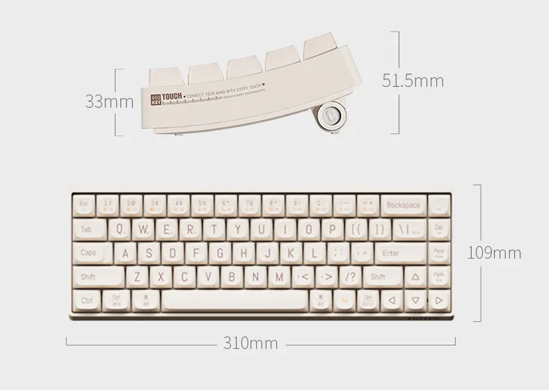 Lofree Loflick100/Loflick68 Triple Mode Connection Mechanical keyboard