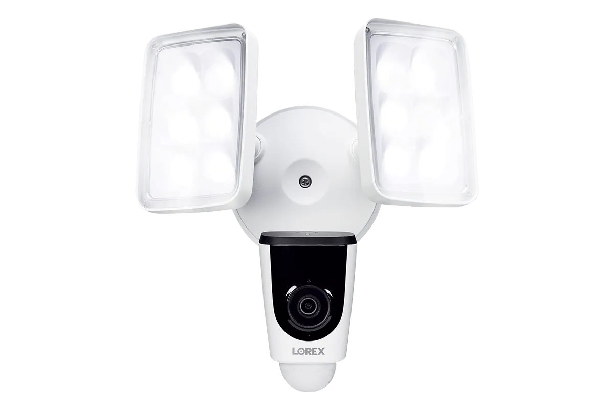 Lorex Smart Home Security Center with 2 Outdoor Cameras, 2 2K Pan-Tilt Indoor Cameras, 2K Doorbell and Floodlight Camera