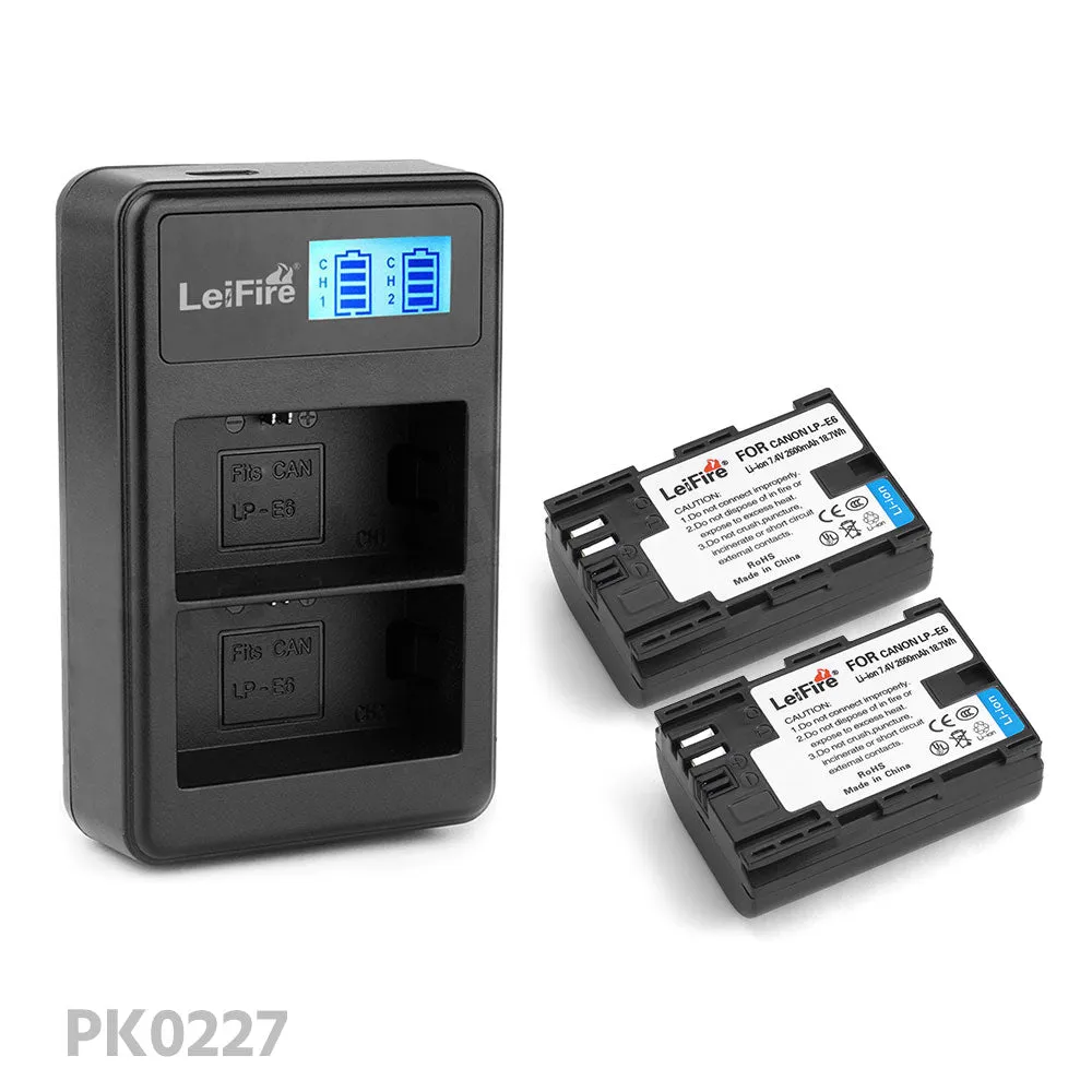 LP-E6 Replacement Battery Dual Charger Bundle Kit