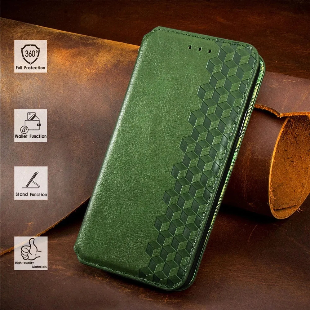 Luxury Leather Flip/Wallet Style Case For iPhone