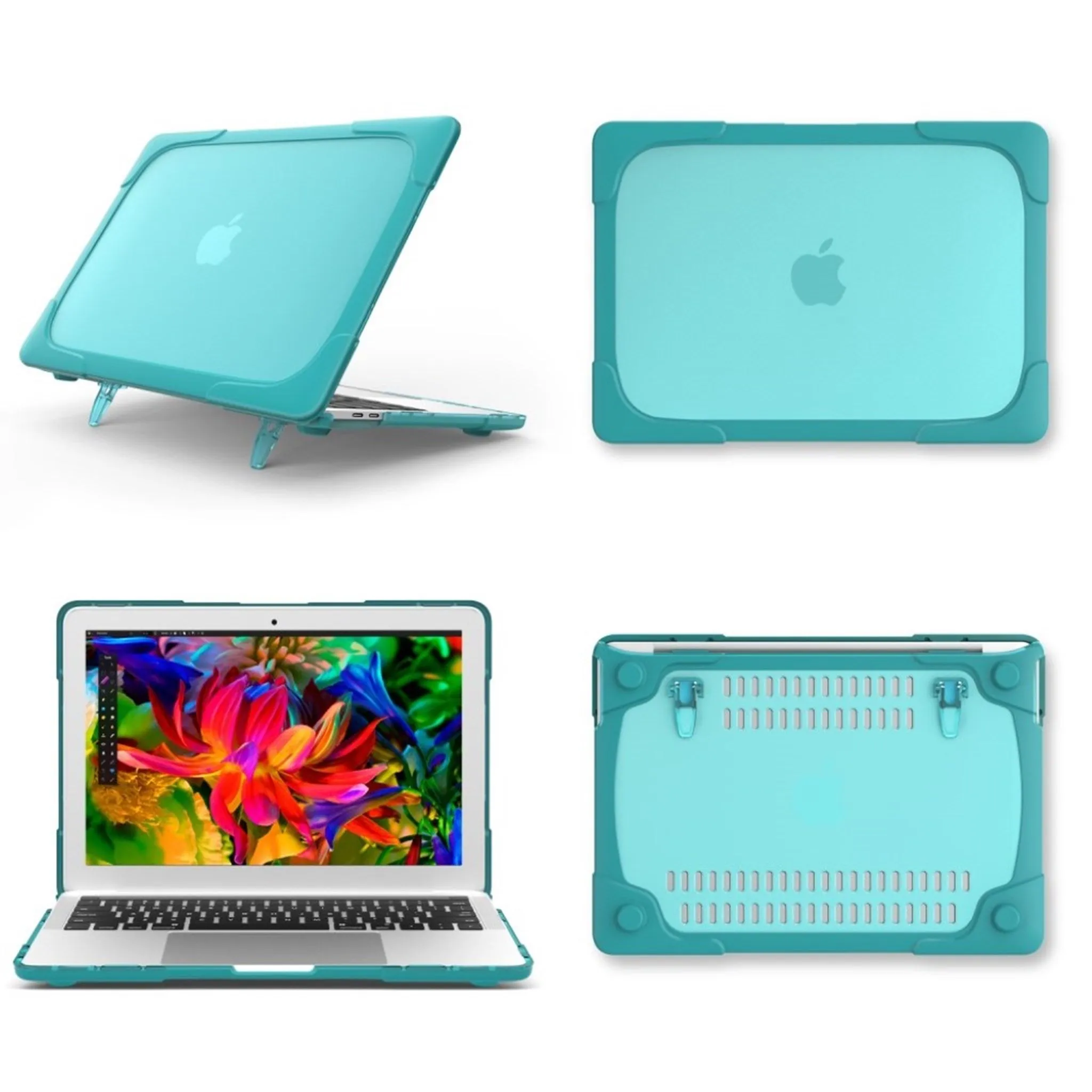 MacBook Pro 13 Touchbar 2-piece hybrid case - Cyan