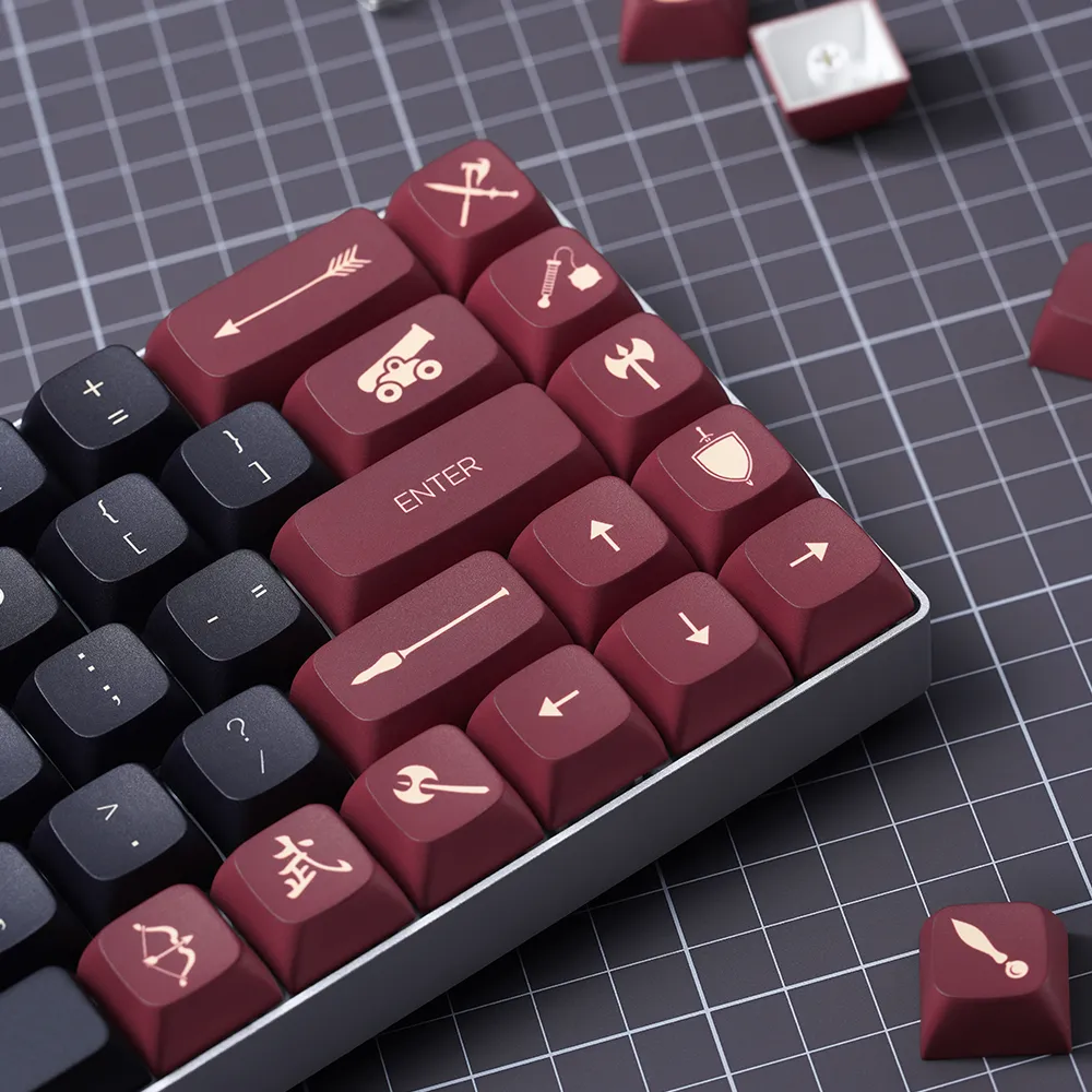 [MARVODIY] Red Samurai Keycap Set