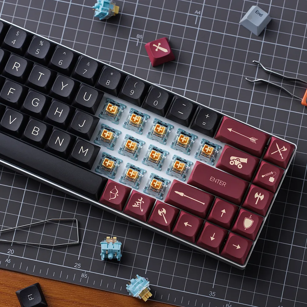 [MARVODIY] Red Samurai Keycap Set