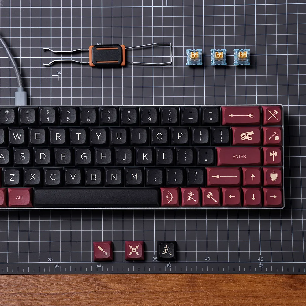 [MARVODIY] Red Samurai Keycap Set