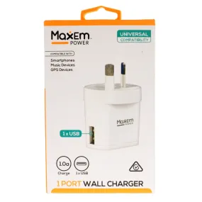 MaxEm Universal USB Wall Charger 1A ELS-0012