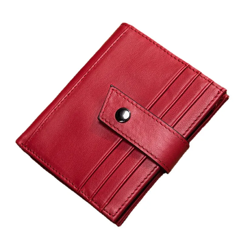 Men Genuine Leather RFID Blocking Anti-theft Multi-slot Card Case Card Holder Wallet