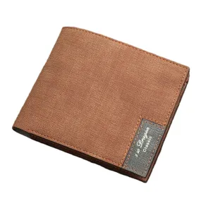 Men's PU Soft Wallet Bifold Minimalist Money Clip Card Case