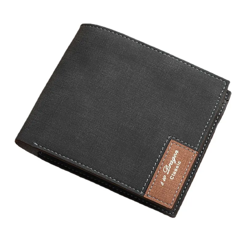 Men's PU Soft Wallet Bifold Minimalist Money Clip Card Case