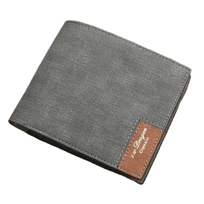 Men's PU Soft Wallet Bifold Minimalist Money Clip Card Case