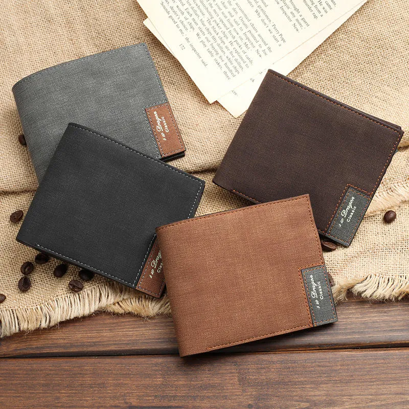 Men's PU Soft Wallet Bifold Minimalist Money Clip Card Case