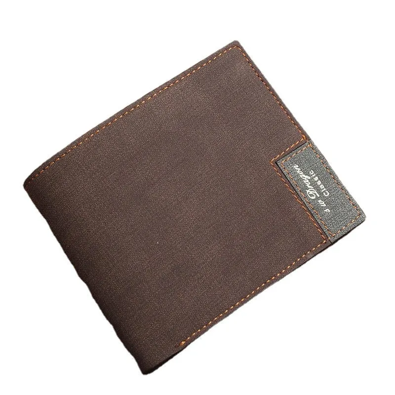 Men's PU Soft Wallet Bifold Minimalist Money Clip Card Case